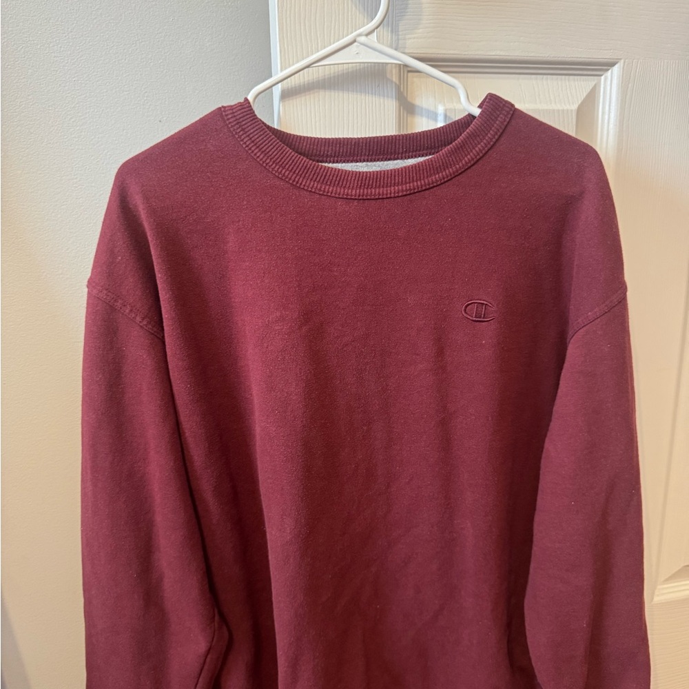 Champion Men's Burgundy Crewneck Sweater